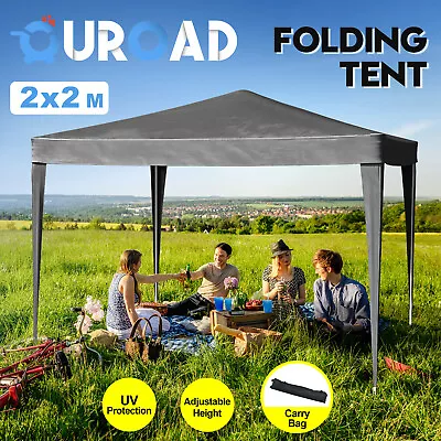 Gazebo Marquee Pop Up Folding Tent Outdoor Canopy Wedding Camping Party 2x2m • $81.99