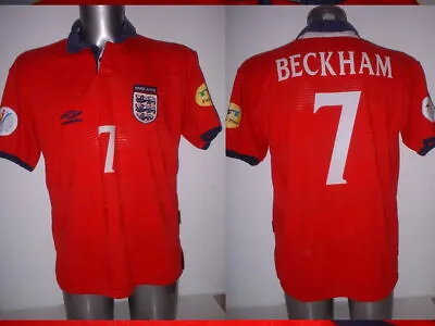 England David Beckham Shirt Jersey Football Soccer Adult XXL Vintage Top Euro • £99.99