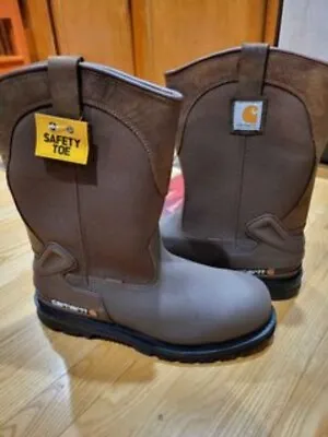 Carhartt Men's 11-Inch Waterproof Safety Toe Wellington Work Boot Size 14 Wide • $125