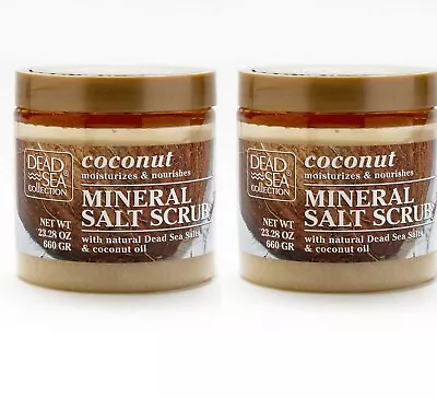 £9.99 • Buy 2 X Dead Sea Collection Coconut Oil Mineral Salt Natural Bath Body Scrub Large 