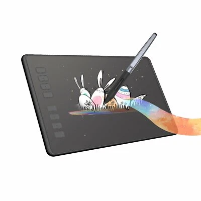 $71.99 • Buy HUION H950P Graphics Drawing Tablet Battery Free Pen Stylus 8192 Tilt Function