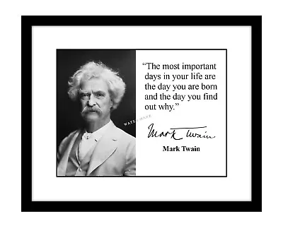 Mark Twain 8x10 Signed Photo Print Life Quote Autographed American Writer • $11.99