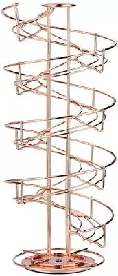 Spiral Metal Egg Skelter Dispenser Rack Storage Food Kitchen Stainless Stand • £31.99