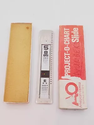 Vintage American Optical Numbers Project O Chart Slide In Original Box • $35