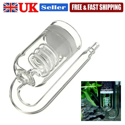 Aquarium CO2 Diffuser 60~300L Tank Atomizer Solenoid Regulator Glass Tube • £9.11