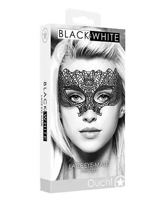 Shots Ouch Black & White Lace Eye Mask Princess Black • $8.99