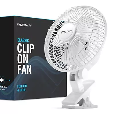 6-Inch Clip On Fan360 Degree RotationTwo Speed Portable Clip Fan With Strong C • $24.52