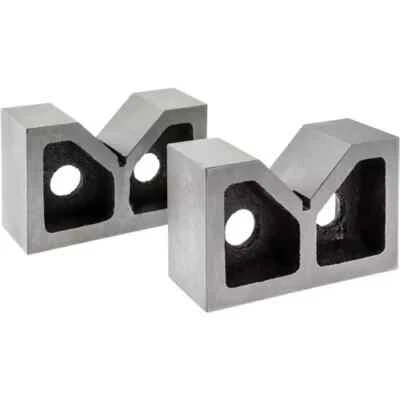 $15.50 • Buy 3-Inch Caste Iron V-Block Set For Machinists - New Old Stock