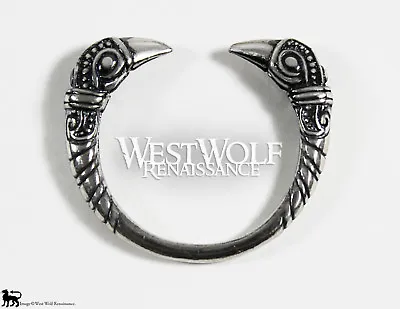 Sterling Silver Viking Raven Ring - US Size 9/10/11--- Norse/Fine/Jewelry/Ragnar • $64.95