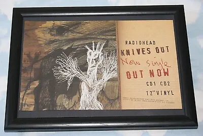 RADIOHEAD Band Framed A4 `knives Out` 2001 SINGLE Original Promo ART Poster   • £12.99