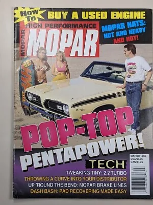 High Performance Mopar Magazine March 1996 Challenger Charger Cuda Dodge Hemi • $7.99