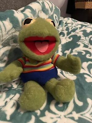 Vintage 1983 Kermit The Frog Stuffed Hasbro Softies Muppet Babies Plush Doll • $25