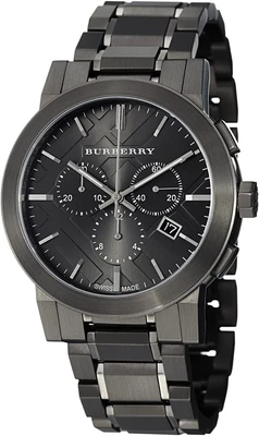 $495.99 • Buy BURBERRY Wristwatch BU9354 City Metal Belt Chronograph Metal Black New