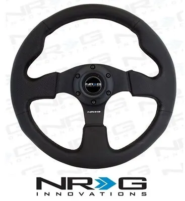 NRG Steering Wheel Race Leather With BLACK STITCH 320mm Type-R Style RST-012R • $119