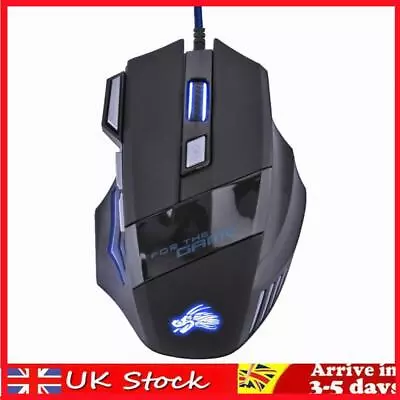 5500DPI LED Optical USB Wired Gaming Mouse 7 Buttons Gamer Computer Mice • £6.99