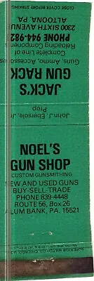 Noel's Gun Shop New And Used Guns Jack's Gun Rack Vintage Matchbook Cover • $9.99