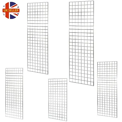 New Heavy Duty Grid Mesh /wall Mesh Chrome Display Panel Retail Shop 5 Sizes • £49.45