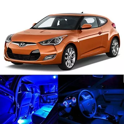 For 12-Up Hyundai Veloster Interior Blue Light LED Bulb Package Xenon Kit 7pcs • $10.99