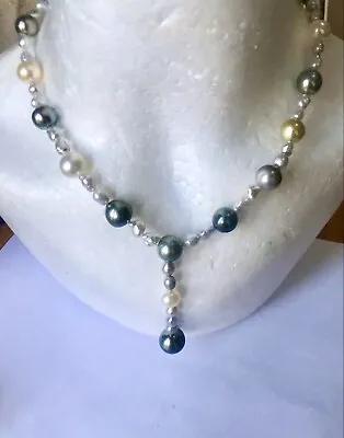 £232 • Buy Tahitian & South Sea Cultered Pearl Sterling Silver Necklace