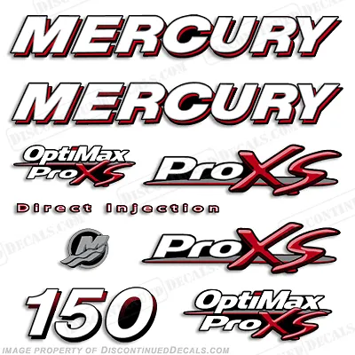 Fits Mercury 150hp Optimax ProXs Outboard Engine Decals Pro XS Reproductions  • $99.95