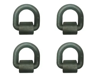 4 Pack Heavy Duty 1  Weld On D Ring Forged Steel Flatbed Trailer Truck Tie Down • $43.99