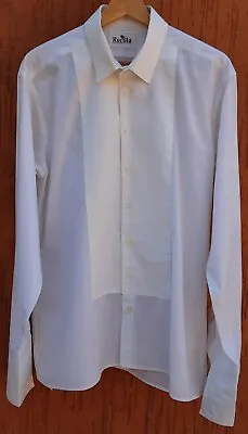 ROCOLA - GENTS WHITE EVENING WEAR SHIRT W/CORRUGATED COLLAR & BIB Size 16.5  • £15