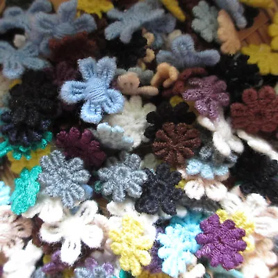 Mixed TINY COTTON 10-14mm Guipure Lace Daisy Motifs Sew On Flower Appliques • £3.85