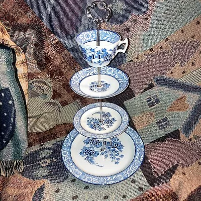 Cake Stand Macaroon Cookies Muffin Tea Party Tiered Cake Stand Tea Cup Set • $29.99