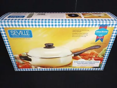 Seville Megaware 10  Deep Covered Fry Pan W/handle Seville Silverstone Stove • $100