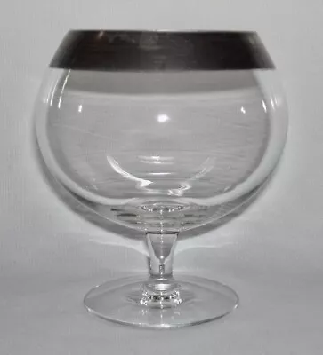 DOROTHY THORPE ~ Vintage Round 20 Oz. BRANDY GOBLET GLASS (Silver Band) ~ USA • $38