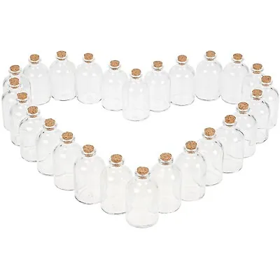 £24.99 • Buy DIY Wedding Favours - 50ml Empty Glass Bottles With Cork - Mini Miniature Bottle