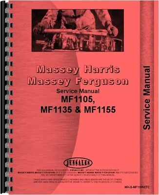 Massey Ferguson 1105 1155 1135 Tractor Service Repair Manual • $95.99