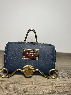 Michael Kors MK Blue Signature Wristlet Wallet Vtg • $19.99