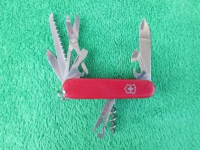 Victorinox Swiss Army Huntsman 91mm Folding Pocket Knife Multi Tool Red SAK #4 • $21.99