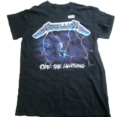 METALLICA Shirt Adult Small Ride The Lightning Black Rock Band Concert Mens • $12