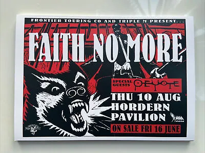 FAITH NO MORE 1995 Sydney Australia Concert Flyer A4 High Quality Reproduction • $18