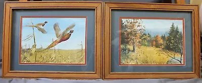 Lot Of 2 Framed & Matted Maynard Reece Art Prints Pheasant Quail Nature • $40