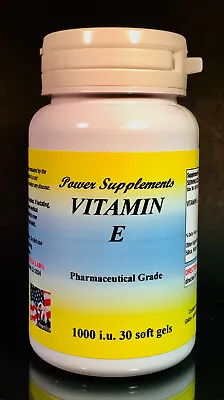 Vitamin E 1000 I.u. Antioxidant Cholesterol Balance. Made In USA- 30 Soft Gels. • $9.79