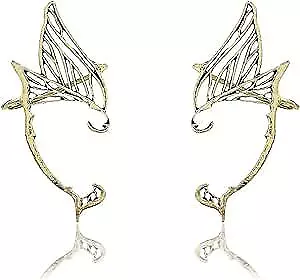 Metal Elf Ear Cuffs Fairy Earrings For Women Girls Blue Gradient Mermaid  • $16.18