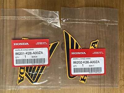 Genuine OEM Mark Honda Wing Decals 85mm X 2 86201 K26 A00ZA  NEW SEALED • £6