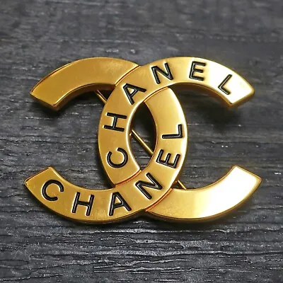CHANEL Gold Plated CC Logos Vintage Pin Brooch #333c Rise-on • $659.25