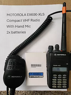 Motorola EX600-XLS VHF 2-way Radio 5W With Speaker Mic And 2 Batteries • $199.99