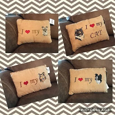 Pawfect Gifts Plush Pillow I LOVE MY “PET” Multiple Dog Breeds 25% OFF 2+ • $7.99