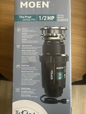 Moen GX50C Prep Series 1/2 HP Continuous Feed Garbage Disposal Corded • $69