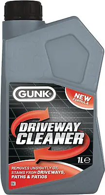 Gunk Driveway Cleaner Oil Stain Remover Garage Floor Paths Patio Cleanse 1 Ltr • £7.45