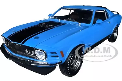 1970 Ford Mustang Mach 1 428 Blue 1/18 Diecast Model Car By Maisto 31453 • $37.99