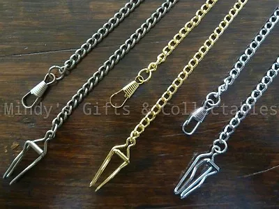 Vintage Style Fob Watch Pocket Watch Chain Choose Antique Gold Gold Or Silver • $9.95