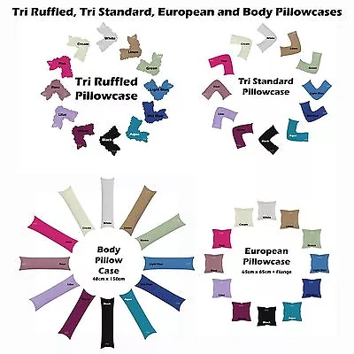 Hilton Poly Cotton Tri / V / Boomerang Ruffle  European  Body Pillowcase • $19.50