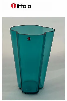 Iittala Alvar Aalto Vase 220mm /8.66 Inch Sea Blue NEW Discontinued Finland Made • $349
