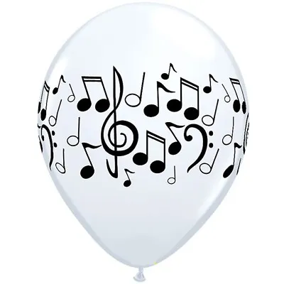 Music Notes 11  Qualatex Latex Balloons 25 Pack Music Notes Decorations Supplies • $12.29